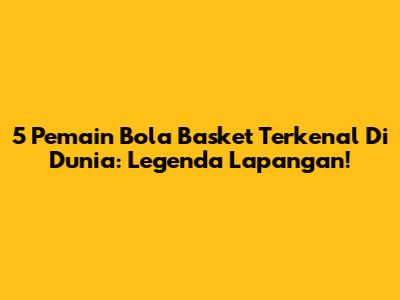 5 Pemain Bola Basket Terkenal Di Dunia: Legenda Lapangan!