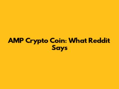 AMP Crypto Coin: What Reddit Says