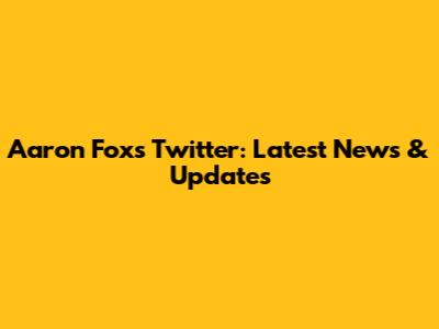 Aaron Fox's Twitter: Latest News & Updates