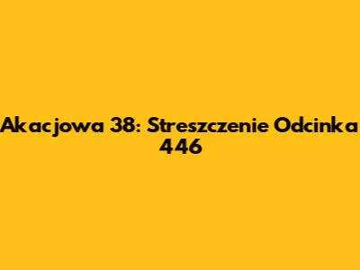 Akacjowa 38: Streszczenie Odcinka 446