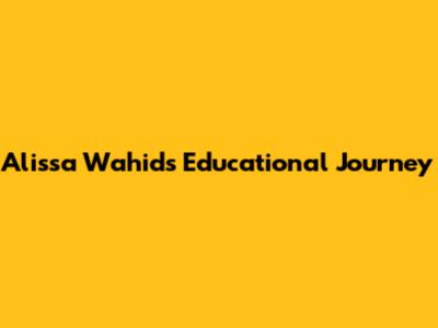 Alissa Wahid's Educational Journey