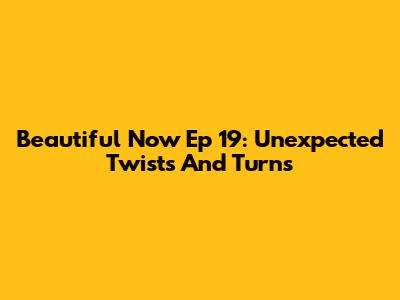 Beautiful Now Ep 19: Unexpected Twists And Turns