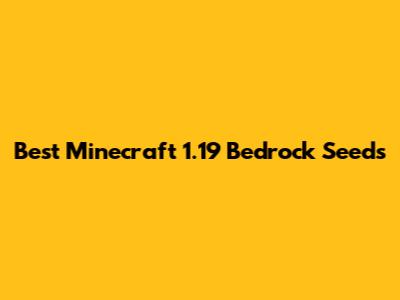 Best Minecraft 1.19 Bedrock Seeds