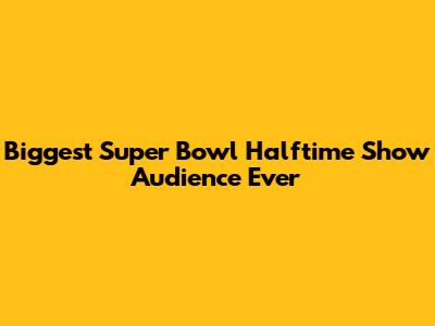 Biggest Super Bowl Halftime Show Audience Ever