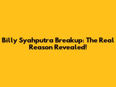 Billy Syahputra Breakup: The Real Reason Revealed!