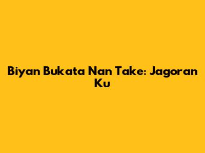 Biyan Bukata Nan Take: Jagoran Ku