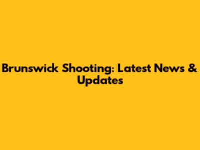 Brunswick Shooting: Latest News & Updates