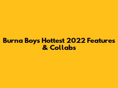 Burna Boy's Hottest 2022 Features & Collabs