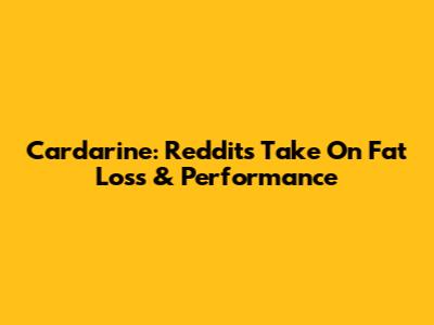 Cardarine: Reddit's Take On Fat Loss & Performance