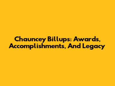 Chauncey Billups: Awards, Accomplishments, And Legacy