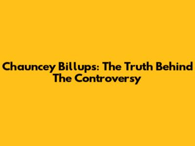 Chauncey Billups: The Truth Behind The Controversy