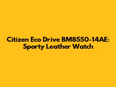 Citizen Eco Drive BM8550-14AE: Sporty Leather Watch