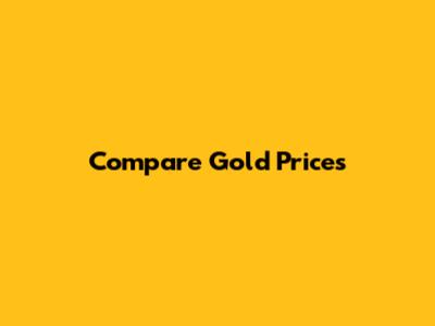 Compare Gold Prices