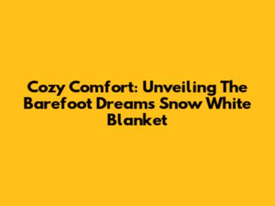 Cozy Comfort: Unveiling The Barefoot Dreams Snow White Blanket