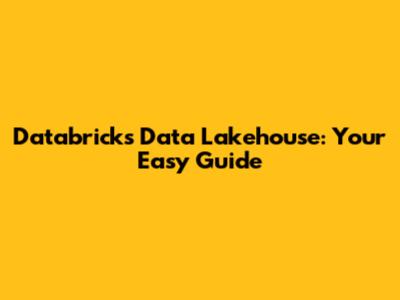 Databricks Data Lakehouse: Your Easy Guide