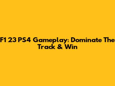 F1 23 PS4 Gameplay: Dominate The Track & Win