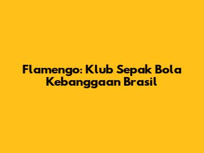 Flamengo: Klub Sepak Bola Kebanggaan Brasil