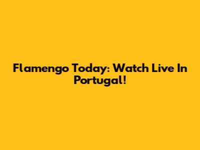 Flamengo Today: Watch Live In Portugal!