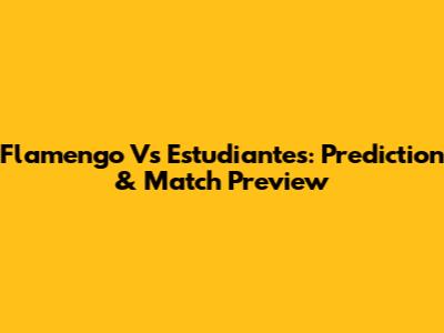 Flamengo Vs Estudiantes: Prediction & Match Preview