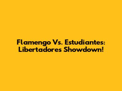 Flamengo Vs. Estudiantes: Libertadores Showdown!