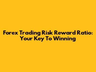 Forex Trading Risk Reward Ratio: Your Key To Winning