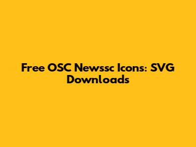 Free OSC Newssc Icons: SVG Downloads