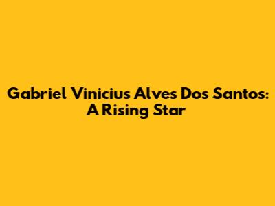 Gabriel Vinicius Alves Dos Santos: A Rising Star