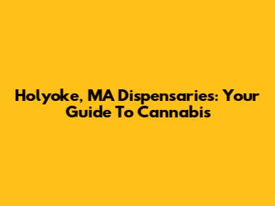 Holyoke, MA Dispensaries: Your Guide To Cannabis