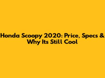 Honda Scoopy 2020: Price, Specs & Why It's Still Cool