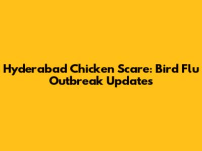 Hyderabad Chicken Scare: Bird Flu Outbreak Updates