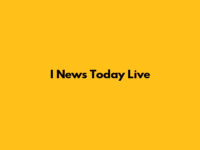 I News Today Live