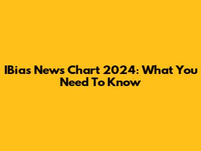 IBias News Chart 2024: What You Need To Know