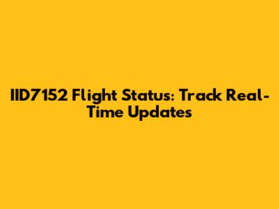 IID7152 Flight Status: Track Real-Time Updates