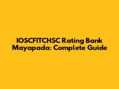 IOSCFITCHSC Rating Bank Mayapada: Complete Guide