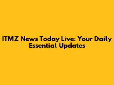 ITMZ News Today Live: Your Daily Essential Updates