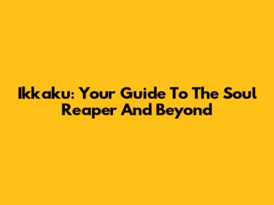 Ikkaku: Your Guide To The Soul Reaper And Beyond