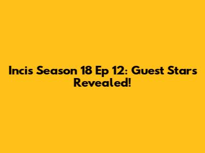 Incis Season 18 Ep 12: Guest Stars Revealed!