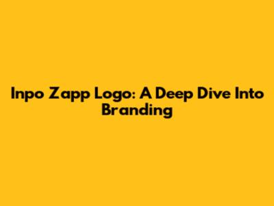 Inpo Zapp Logo: A Deep Dive Into Branding