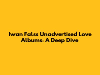 Iwan Fals's Unadvertised Love Albums: A Deep Dive