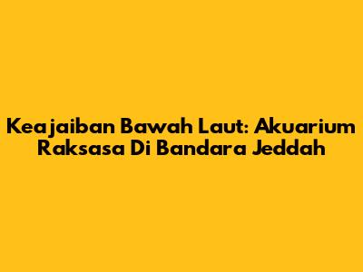 Keajaiban Bawah Laut: Akuarium Raksasa Di Bandara Jeddah