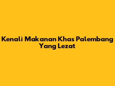 Kenali Makanan Khas Palembang Yang Lezat