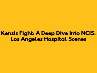Kensi's Fight: A Deep Dive Into NCIS: Los Angeles Hospital Scenes