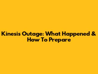 Kinesis Outage: What Happened & How To Prepare