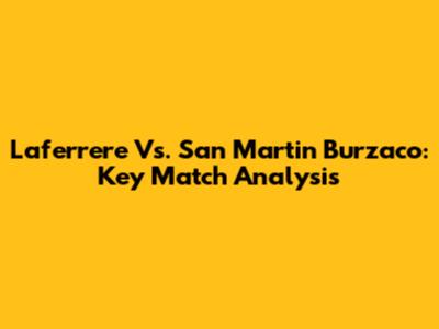 Laferrere Vs. San Martin Burzaco: Key Match Analysis