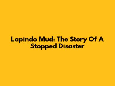 Lapindo Mud: The Story Of A Stopped Disaster