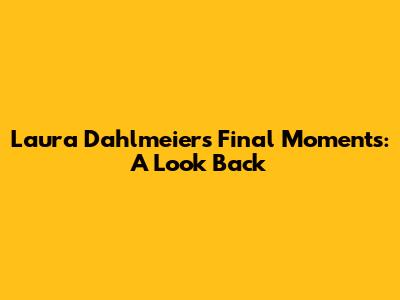 Laura Dahlmeier's Final Moments: A Look Back