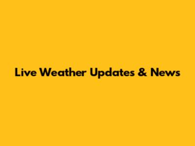 Live Weather Updates & News