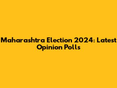 Maharashtra Election 2024: Latest Opinion Polls