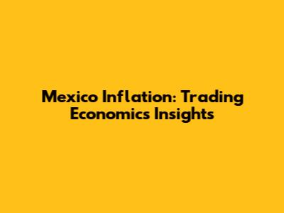 Mexico Inflation: Trading Economics Insights