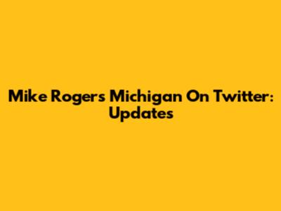 Mike Rogers Michigan On Twitter: Updates